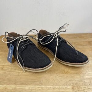 Sonoma Vitalize By Ortholite Men's Warren Black Denim Oxford Shoes Size 8 NWT